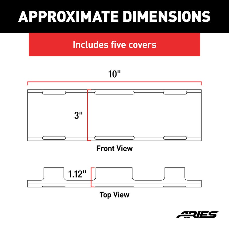 Aries 1501279 50-Inch LED Light Bar Covers, 5 Pieces - Image 2